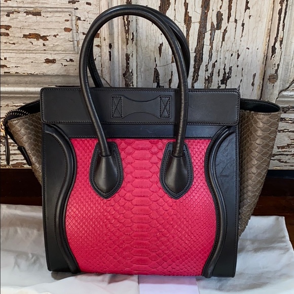 Celine Micro Luggage Python Embossed - Picture 2 of 8